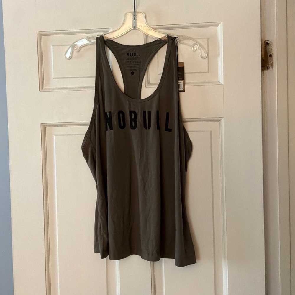 NOBULL Womens Racerback Tank Top Dark Green XXL NEW Gym Workout Activewear